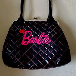 Barbie quilted purse (rare) black and pink